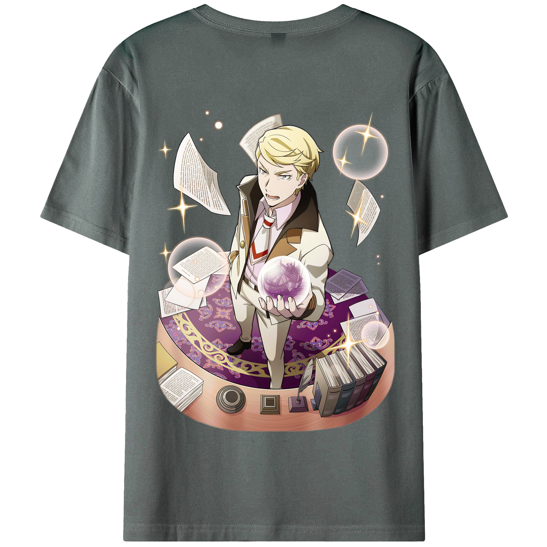 （画像用） 文豪ストレイドッグス Bungo Stray Dogs 綿100％半袖Tシャツ（背面プリント）